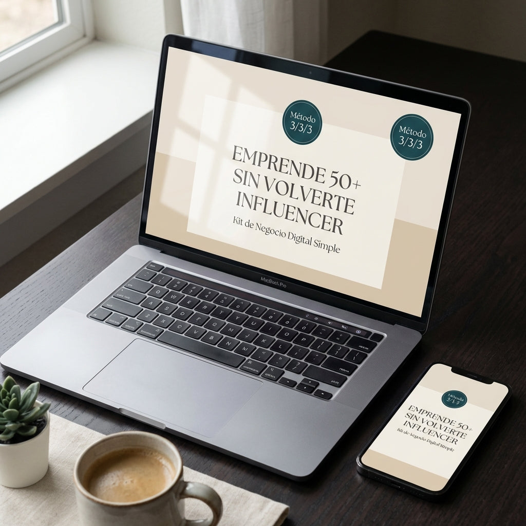 Emprende 50+ sin volverte Influencer — Kit de Negocio Digital Simple